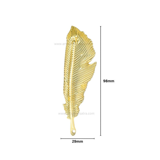 1 Loop Metal Art Leaf | Size : 98mm | Qty : 100g | MA323