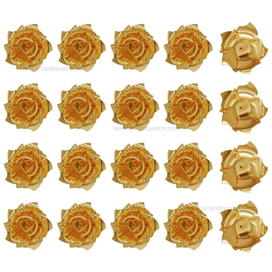 Flower Metal Art | Size : 41mm | Qty : 6pcs | MA363