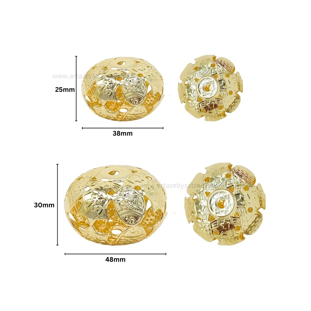 Designer Metal Balls | Size : 25,30mm | Qty : 500g | MA389