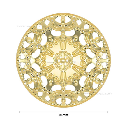 Round Metal Art Base | Size : 95mm | Qty : 100g | F-30-28 | MA79