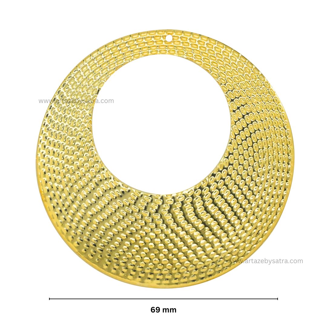 Round 1 Hole Metal Art Base | Size : 69mm | Qty : 100g | F-27-9 | MA96