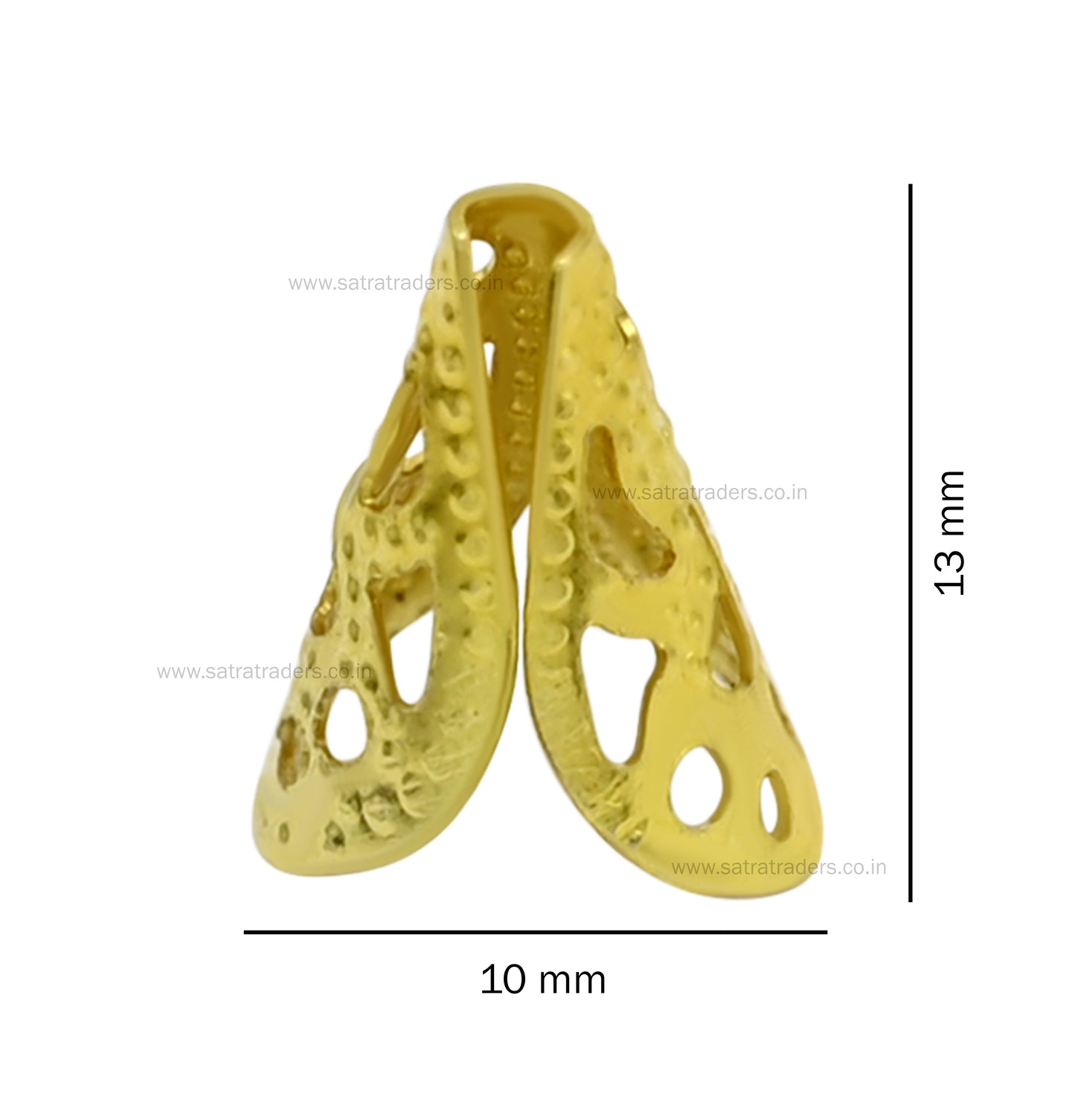 Designer Metal Beads Cap | Size : H-13mm W-10mm| Qty : 500g | MC26