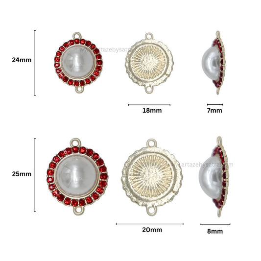 Pearl Stone Connector Charms