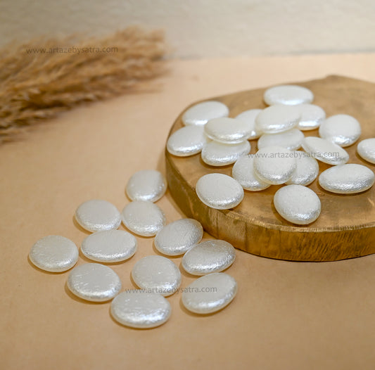 Crushed Round Pearl Finish Beads | Size : 23mm | PPB123