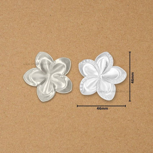 No Hole Plastic Pearl Flower | Size : 46mm | Qty : 500g | PPB36