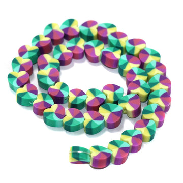 Heart Polymer Clay Fimo Beads | Size : 6mm-2mm | FB08d