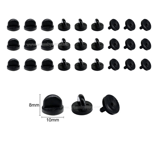 Rubber Pin Backs PVC Butterfly Clutch Pins | Size : | Qty : 500pcs | BF86