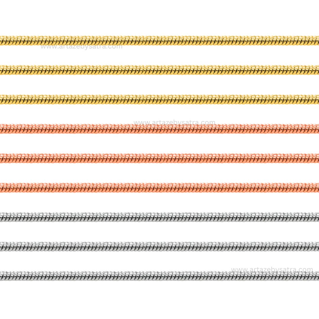 Iron Flat Ready Brass 18K Gold Polished Chain | Qty : 1pc (High Quality) RC18