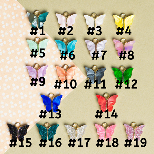 Golden Butterfly Charms 1 Center Ring 6pcs Size : 12mm |