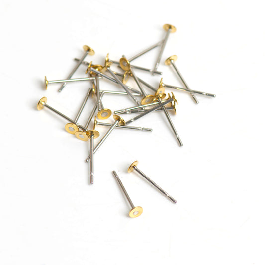 Raw Golden Brass Earing Tops | Qty : 1000pcs | EF79