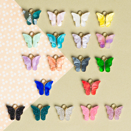 Golden Butterfly Charms 1 Center Ring 6pcs Size : 12mm |
