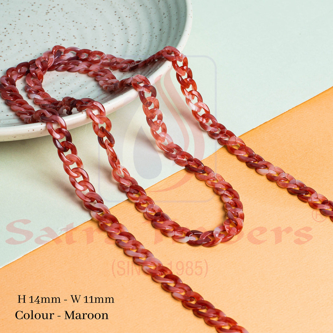 Acrylic Link Chains H-14mm-W-11mm | 1mtr | AC16