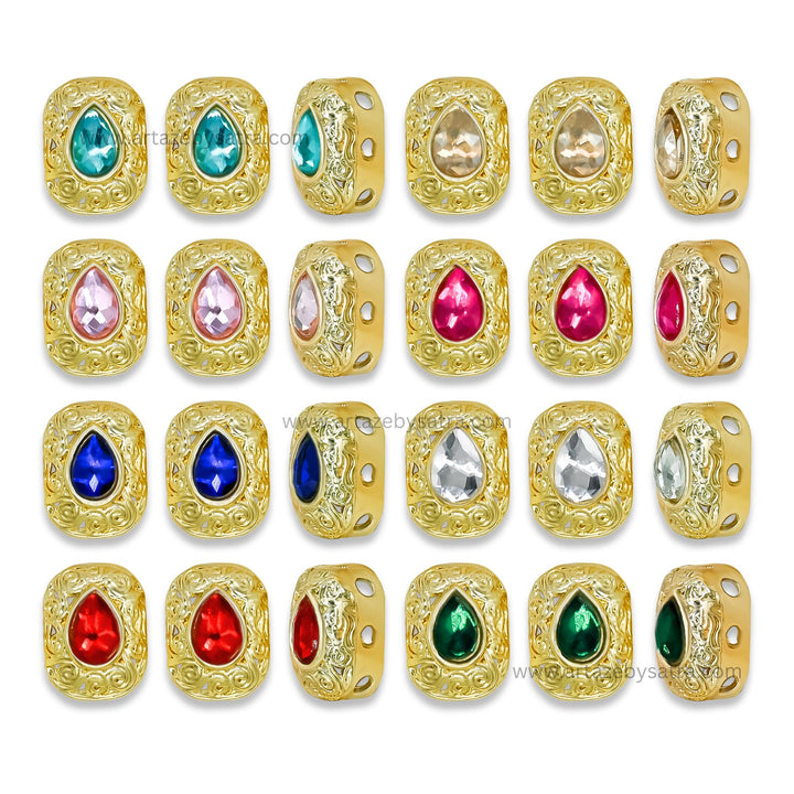 Meenakari Kundan Beads | Size : 13mm | Qty : 12pcs | MK35