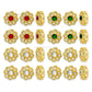Flower Meenakari Kundan Beads | Size : 14mm | Qty : 12pcs | MK34