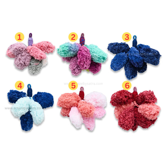 Woolen Pom Pom Tassels | Length : 75mm | Qty : 2pcs | T09