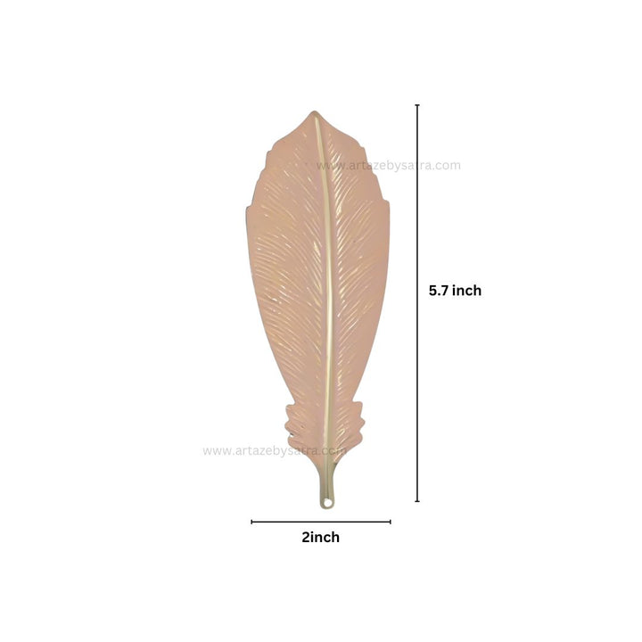 Leaf Coloured Metal Art | Size : 5.7inch | Qty : 4pcs | MA478