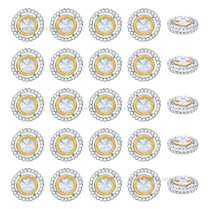 Round Meenakari Kundan Beads | Size : 21mm | Qty : 6pcs |MK03