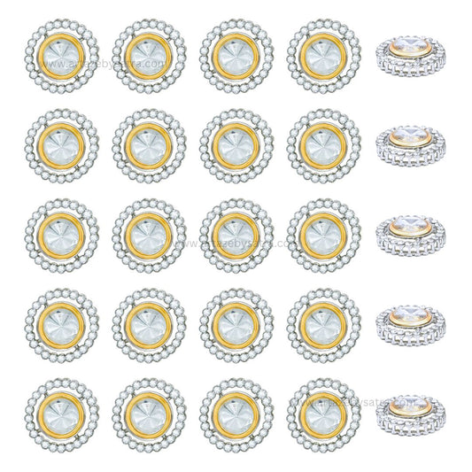 Round Meenakari Kundan Beads | Size : 21mm | Qty : 6pcs |MK03