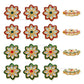 Flower Meenakari Kundan Beads | Size : 23mm | Qty : 4pcs | MK13