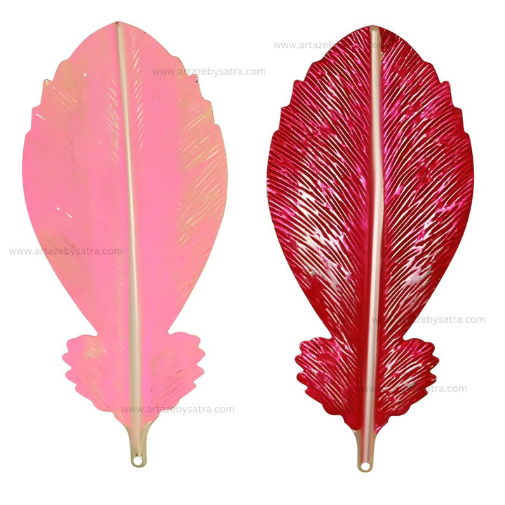 Leaf Coloured Metal Art | Size : 6inch | Qty : 2pcs | MA472