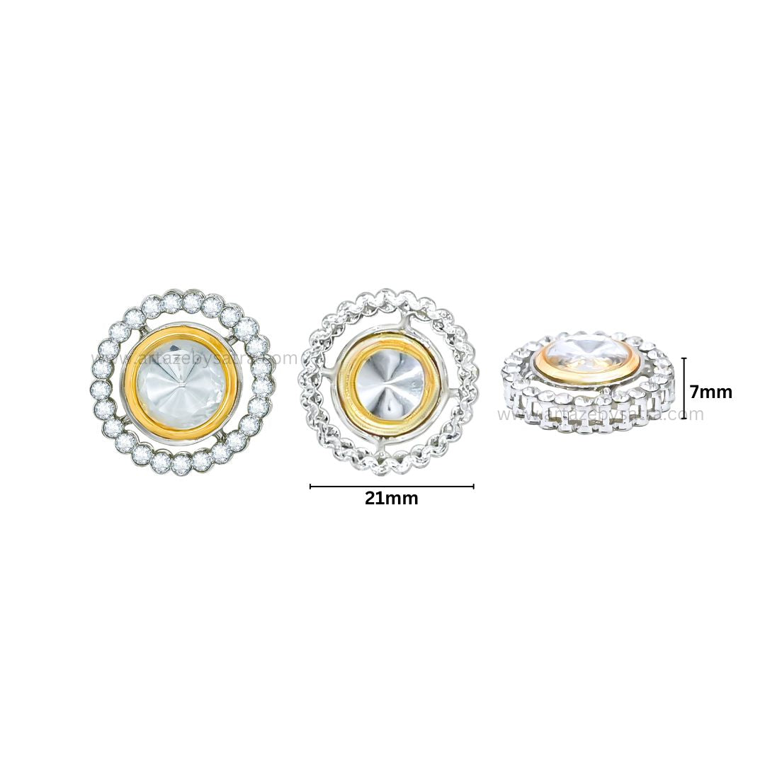 Round Meenakari Kundan Beads | Size : 21mm | Qty : 6pcs |MK03