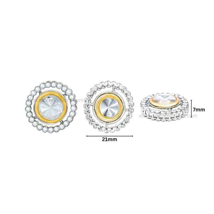 Round Meenakari Kundan Beads | Size : 21mm | Qty : 6pcs |MK03