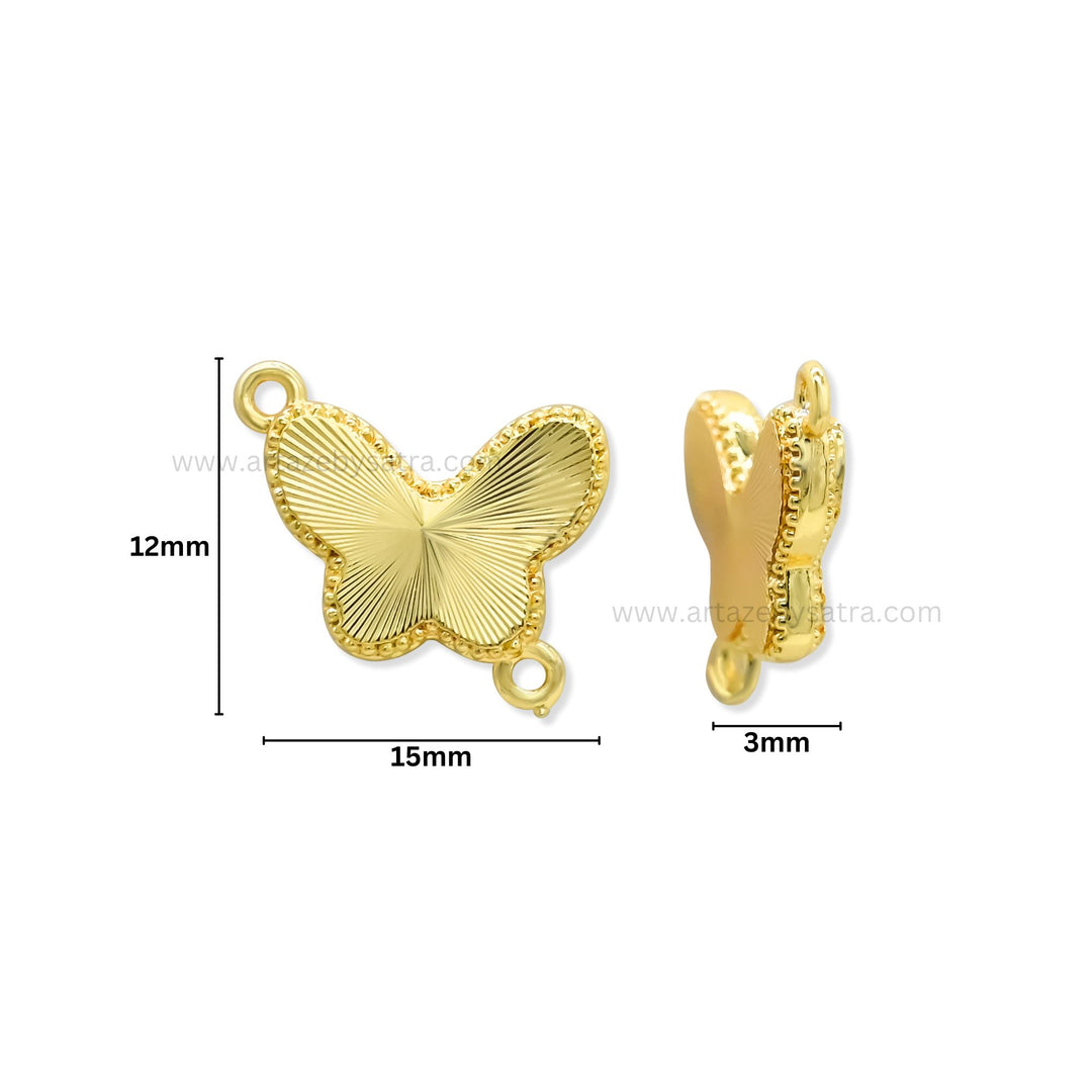 Brass Butterfly Charm Connector | High Quality | Qty : 2pcs