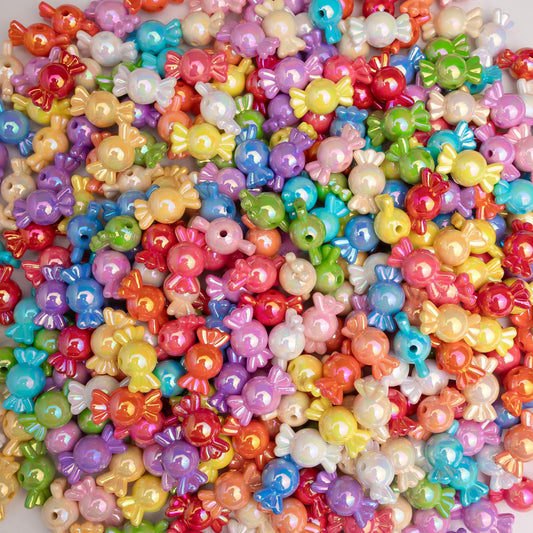 Assorted Candy Plastic Beads | Size: 12mm | Qty: 12pcs (High Quality) | PB101