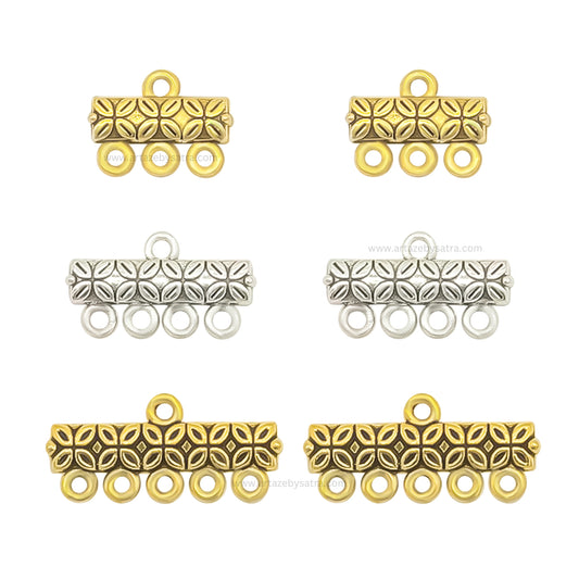 Multi-Strand Connector Charms for Jewelry Making  | Qty : 100g | BF55