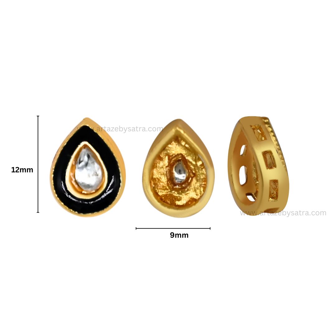 Meenakari Kundan Beads | Size : 12mm | Qty : 12pcs | MKB58