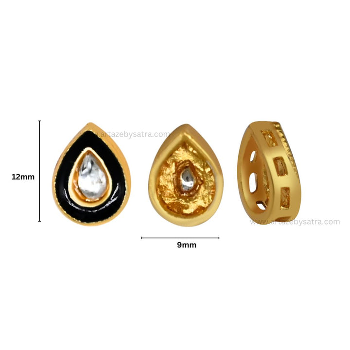 Meenakari Kundan Beads | Size : 12mm | Qty : 12pcs | MKB58