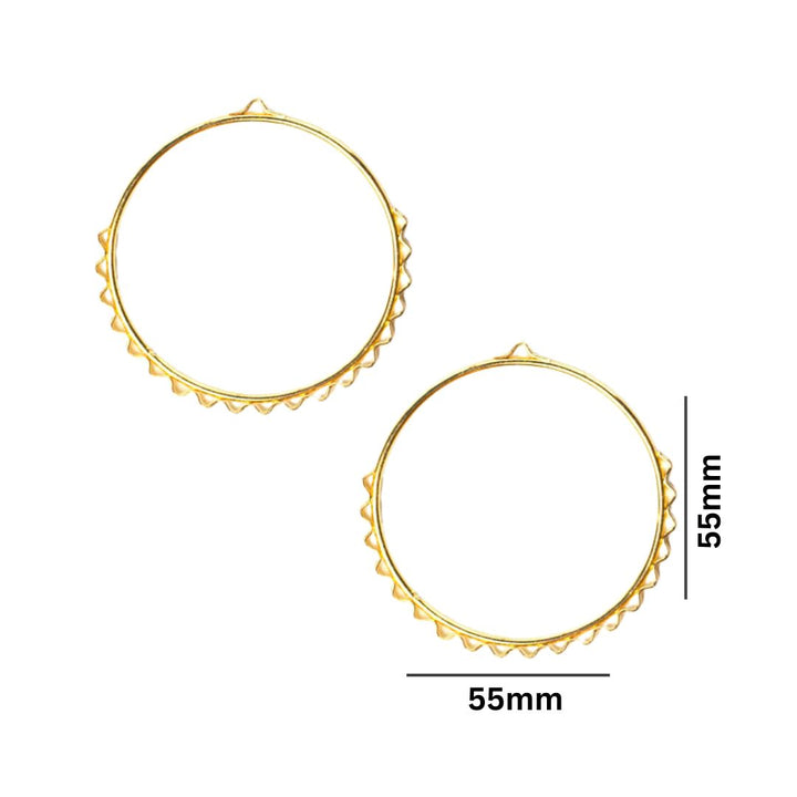 Earring Base 19 Naka Bali | Size : 55mm | 10pcs | EF64