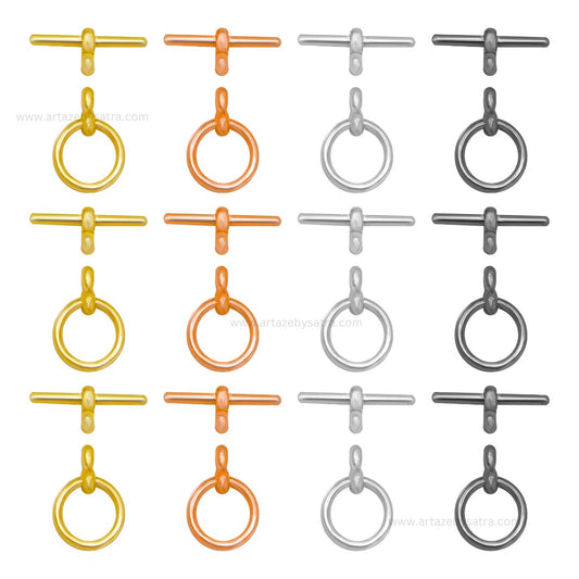 Round Toggle Clasps | Size : 17mm | Qty : 20pcs | BF32
