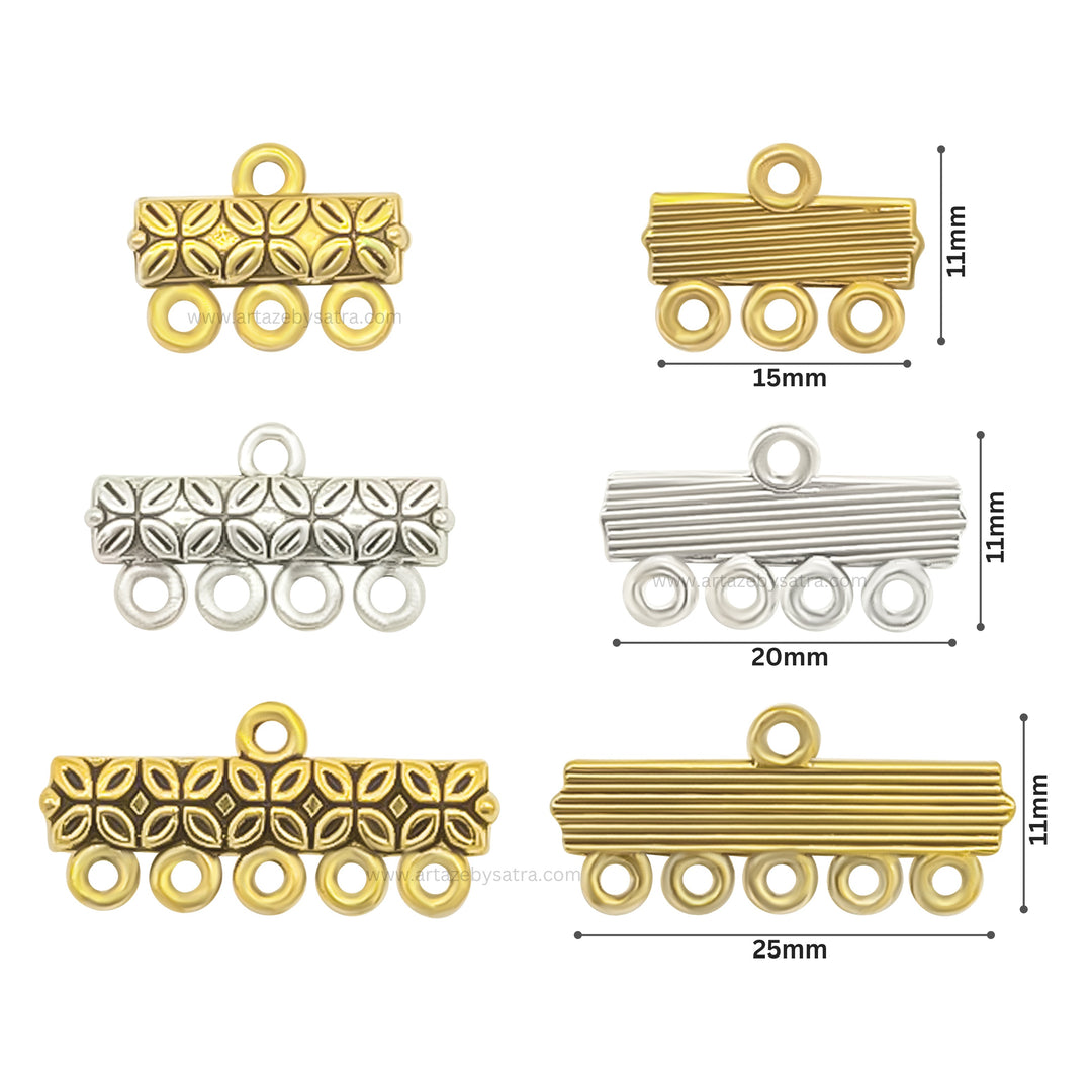 Multi-Strand Connector Charms for Jewelry Making  | Qty : 100g | BF55