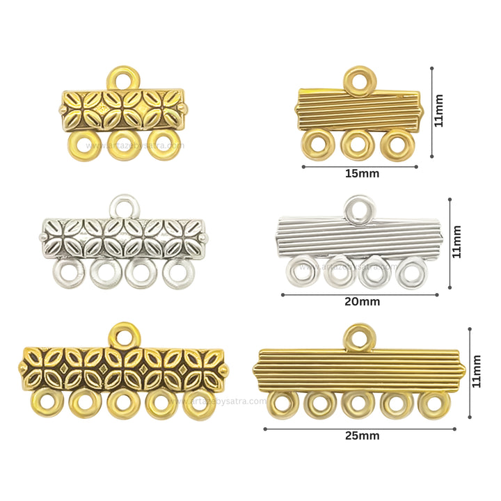 Multi-Strand Connector Charms for Jewelry Making  | Qty : 100g | BF55
