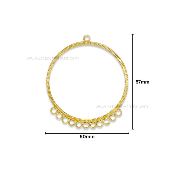 Earring Hoop 11 Naka 1 Loop | Size : 57mm | Qty : 6pcs | EF80