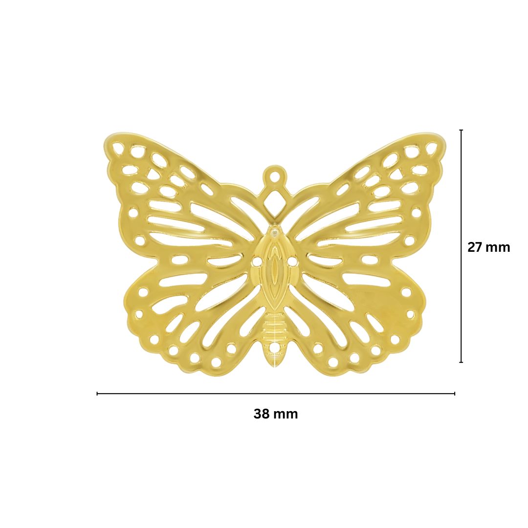 Butterfly Metal Art | Size : 27mm | 50pcs | MA08