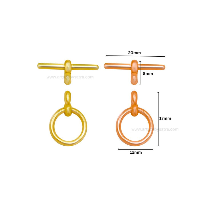 Round Toggle Clasps | Size : 12mm | Qty : 20pcs | BF32
