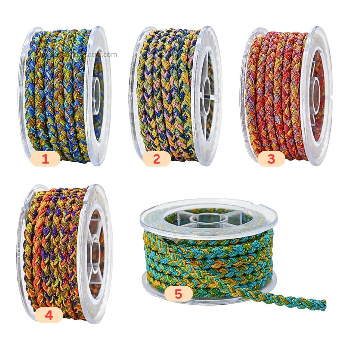 Gliter Decorative Thread | Size : 0.25mm | Qty : Approx 2.5mtr per roll