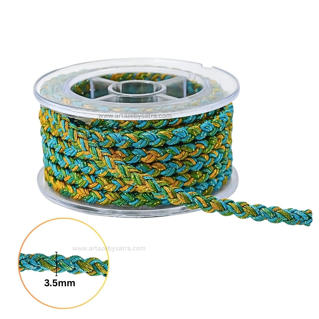 Gliter Decorative Thread | Size : 0.25mm | Qty : Approx 2.5mtr per roll