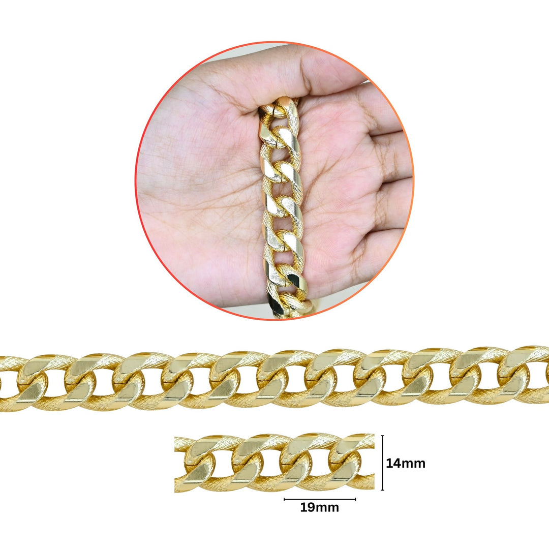 Aluminium Chain | Size : W-14mm H-19mm | Qty : 1mtr | JT-19-35-14
