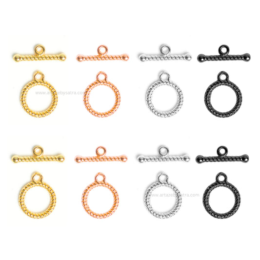 Designer Round Toggle Clasps | Size : 16mm | Qty : 20pcs | BF33