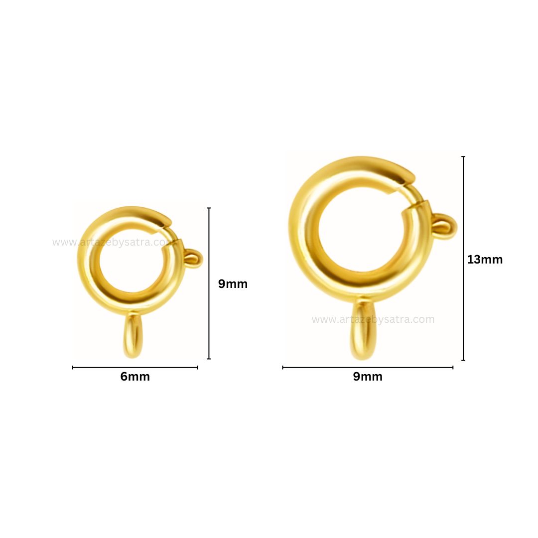 Open Spring Ring Round Clasps | Qty : 25pcs | BF34
