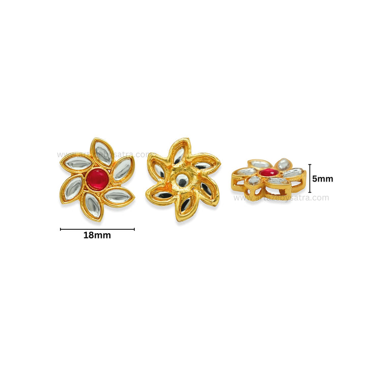Meenakari Kundan Beads | Size : 18mm | Qty : 12pcs | MK15