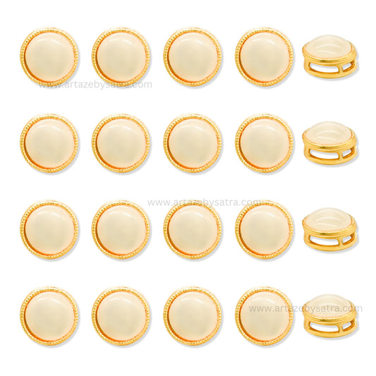 Round Meenakari Kundan Beads | Size : 12mm | Qty : 12pcs | MK09