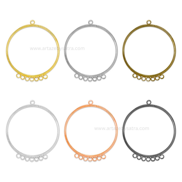 Earring Hoop 7 Naka 1 Loop | Size : 58mm | Qty : 6pcs | EF81