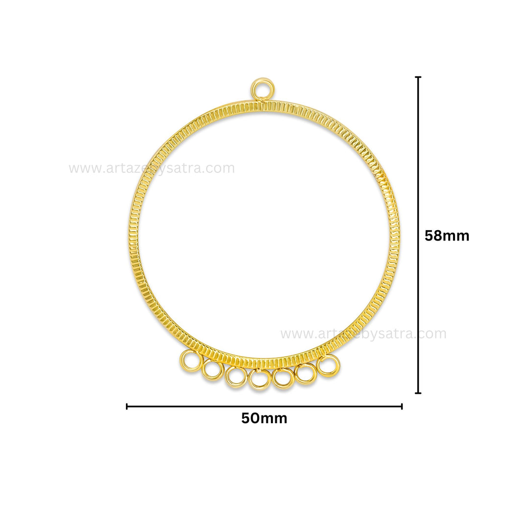 Earring Hoop 7 Naka 1 Loop | Size : 58mm | Qty : 6pcs | EF81