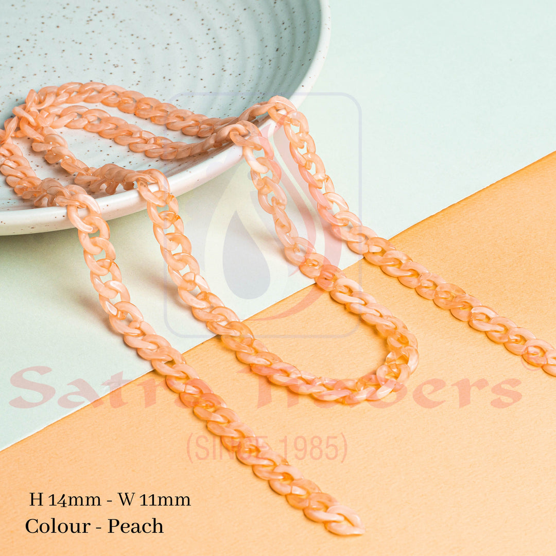 Acrylic Link Chains H-14mm-W-11mm | 1mtr | AC16