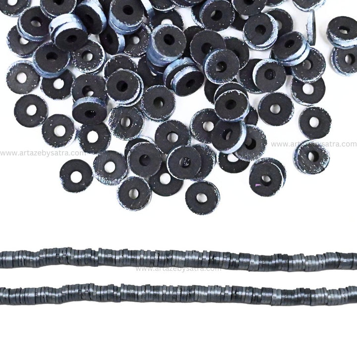 Shiny Rainbow Fimo Beads | Size : 6mm | Qty : 1string | FB25