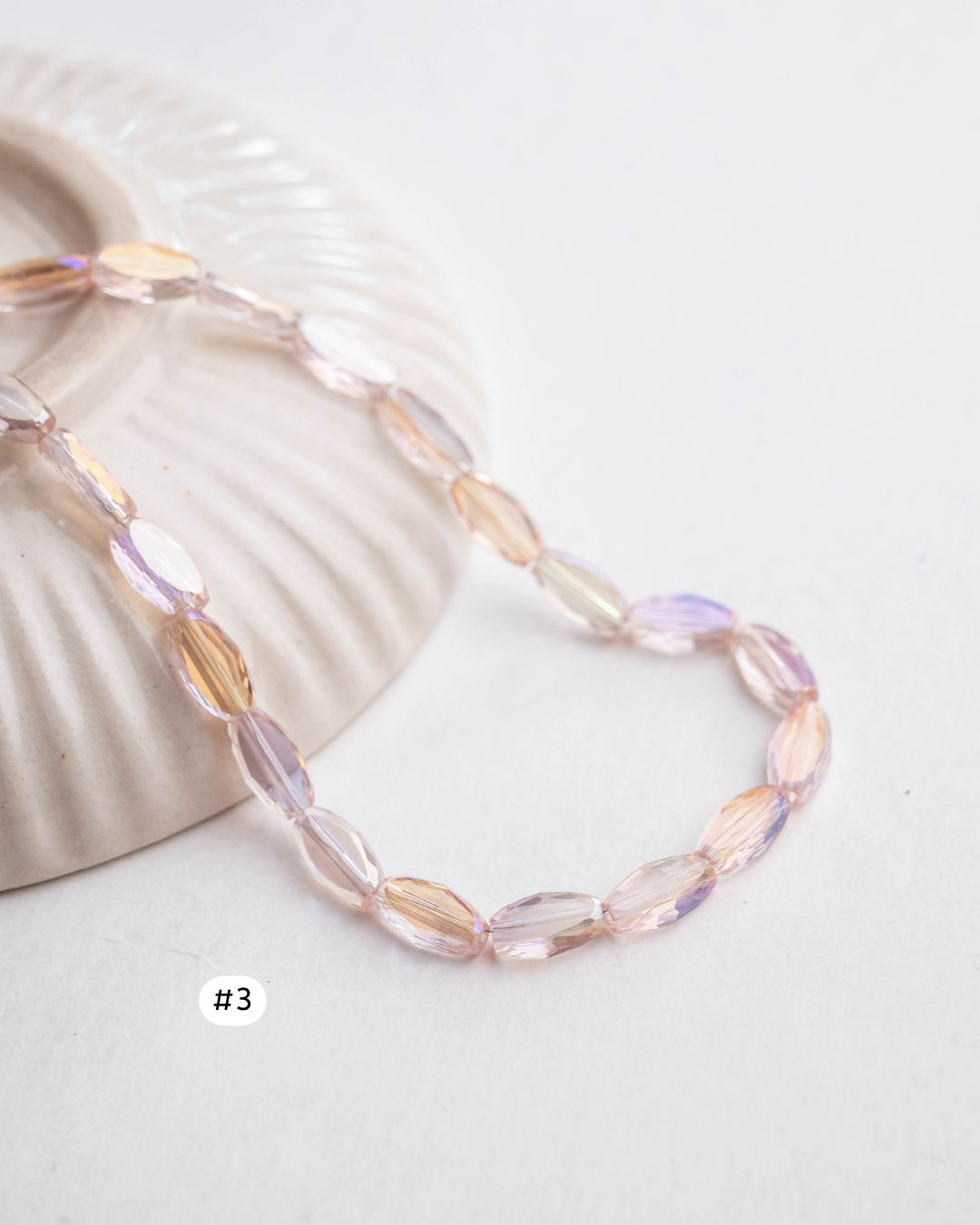 Elegant Glass Beads | Size - 10mm | 50pcs | GB12